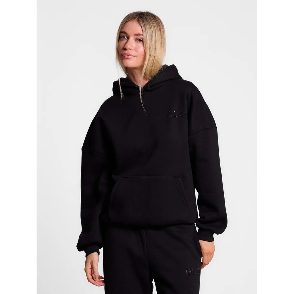 GLO Kingdom Essential Rhinestone Hoodie Black Redeemed Oversized 2X NEW